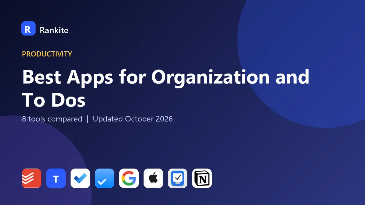 Best Apps for Organization and To Dos in 2026: 8 Tools Compared