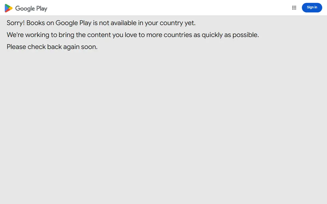 Google Play Books homepage