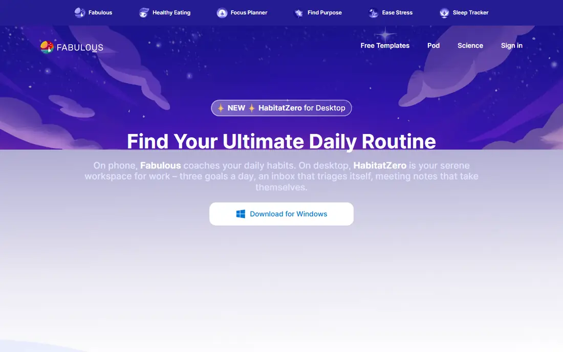 Fabulous homepage