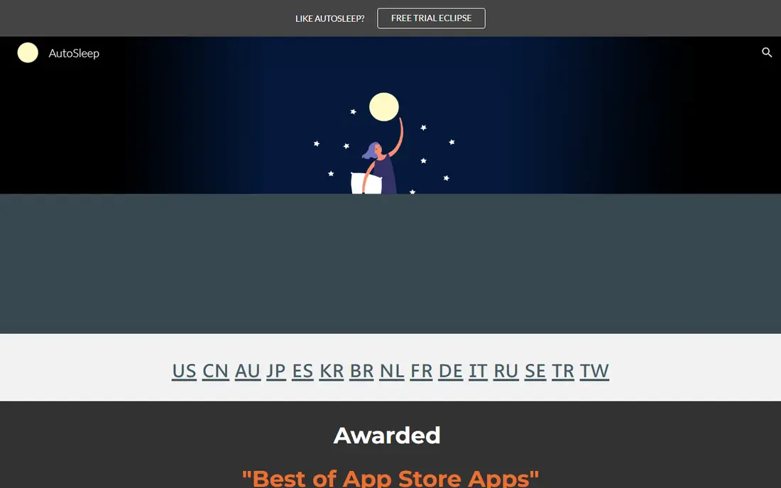 AutoSleep homepage