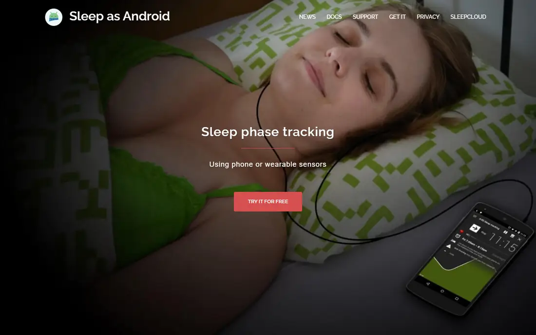 Sleep as Android homepage