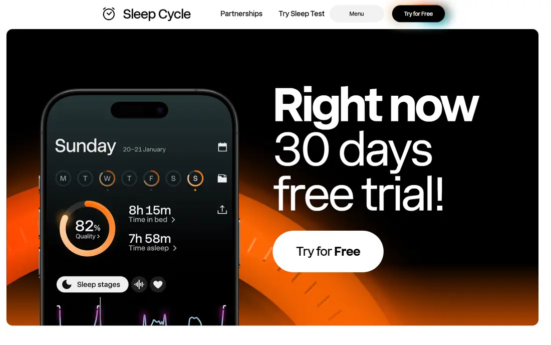 Sleep Cycle homepage