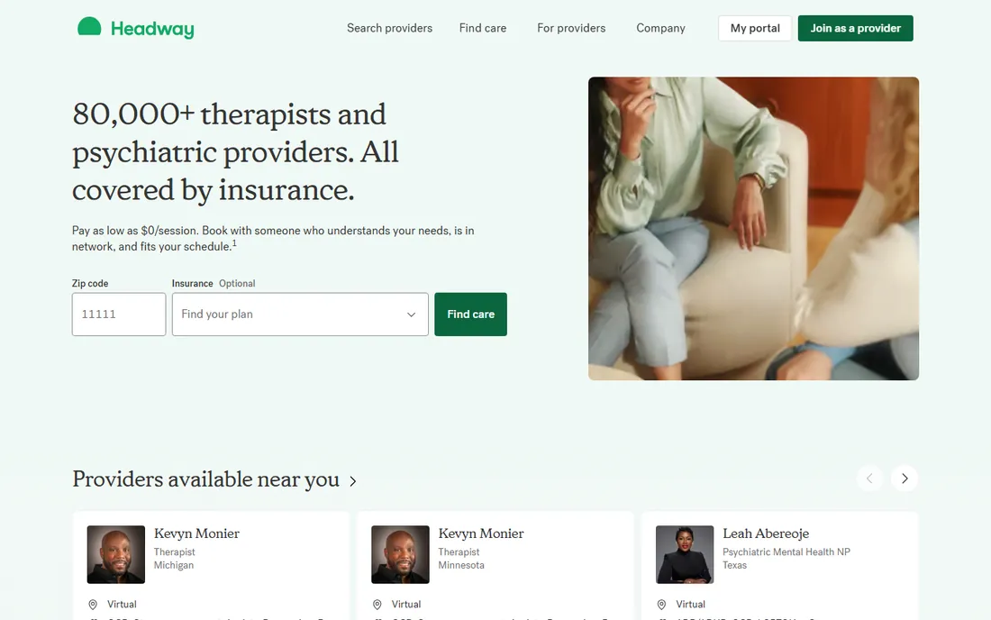 Headway homepage