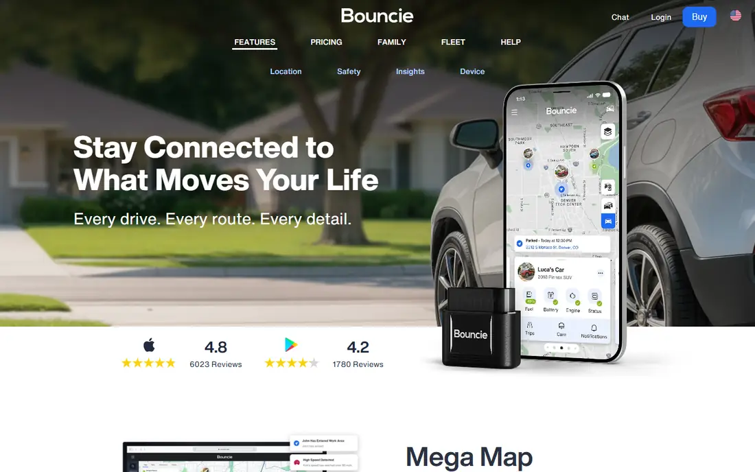 Bouncie homepage