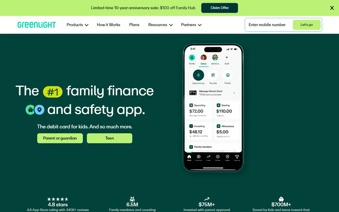 Greenlight homepage