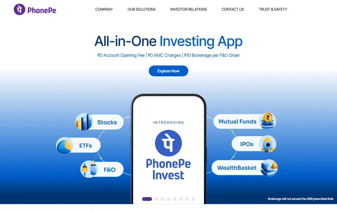 PhonePe homepage