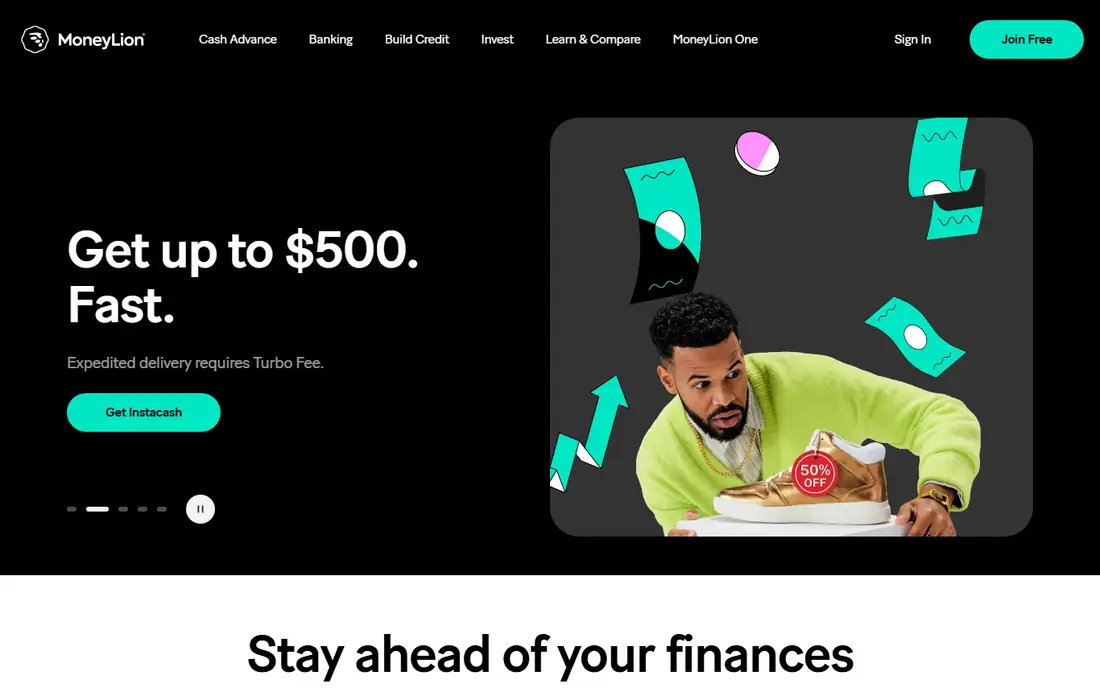 MoneyLion homepage