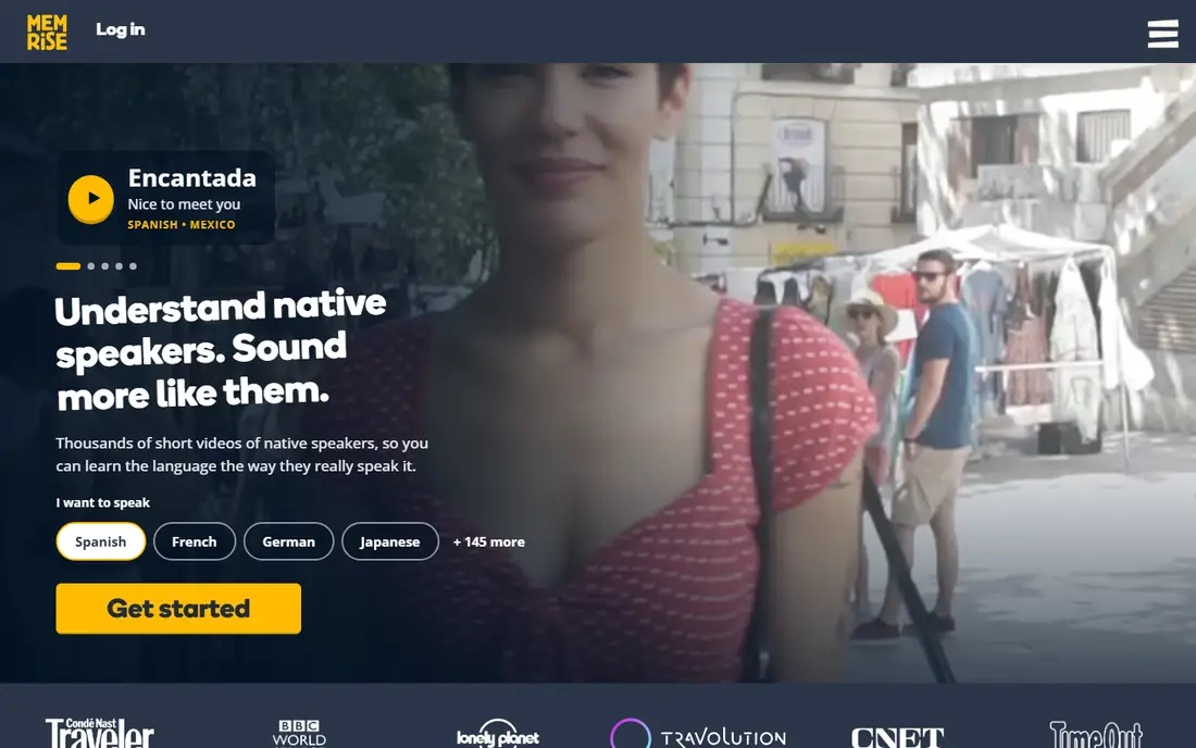 Memrise homepage
