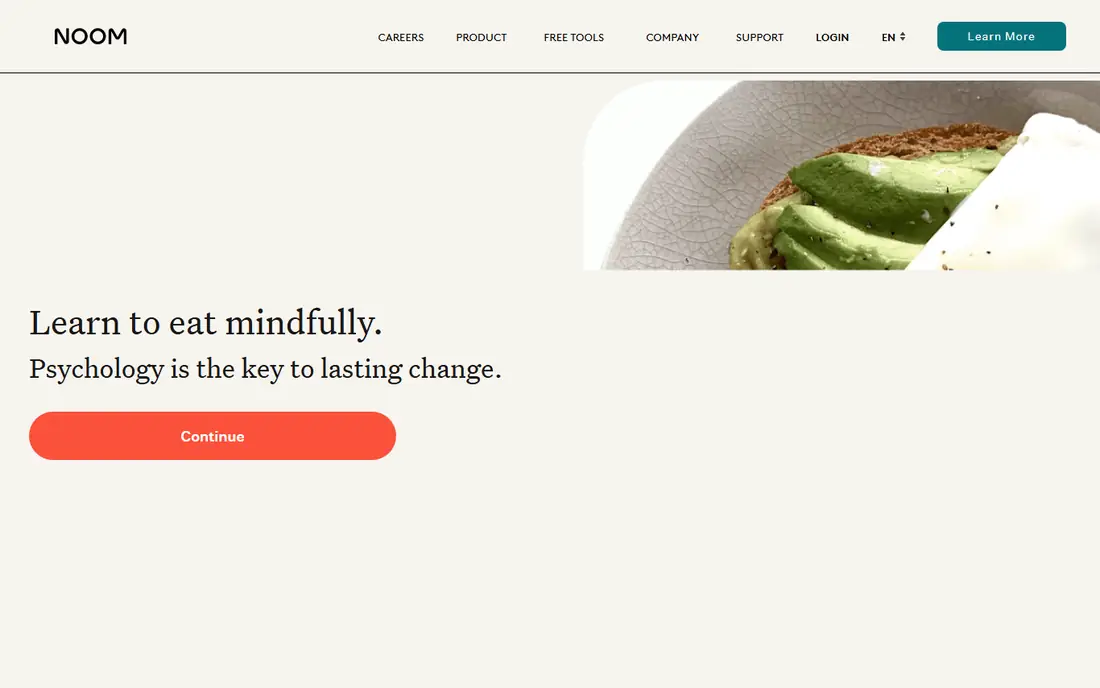 Noom homepage