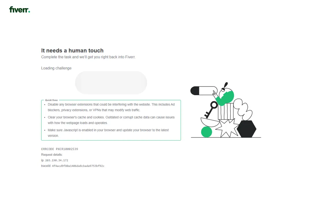 Fiverr homepage