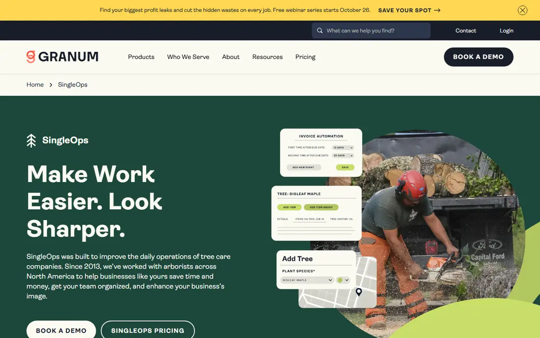SingleOps homepage