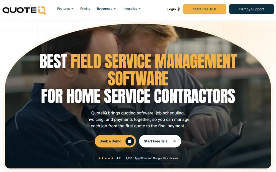 QuoteIQ homepage