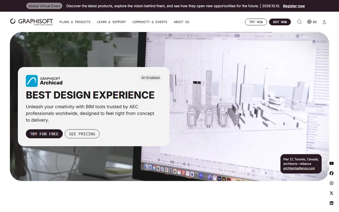 Archicad homepage