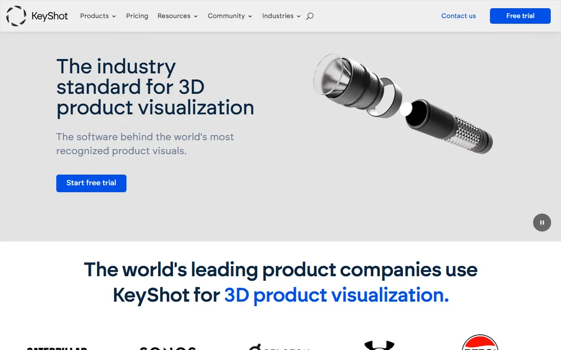 KeyShot homepage