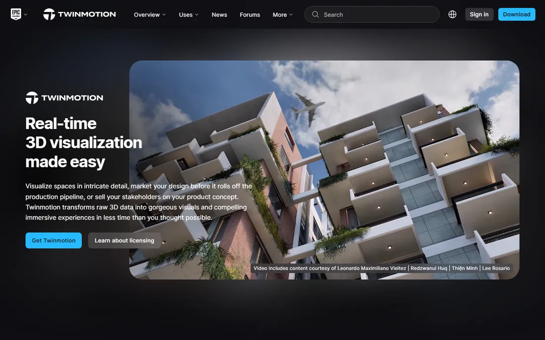 Twinmotion homepage