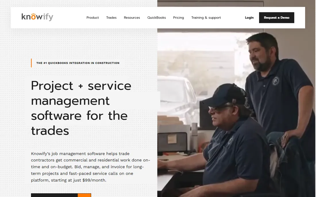 Knowify homepage