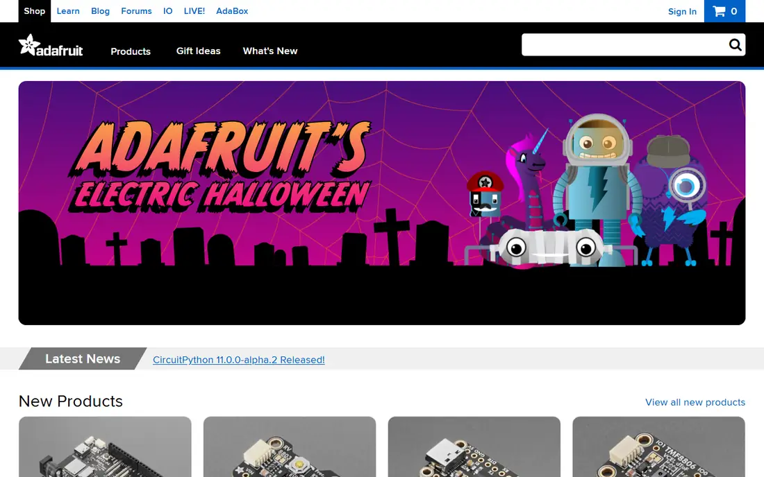 Adafruit Feather homepage