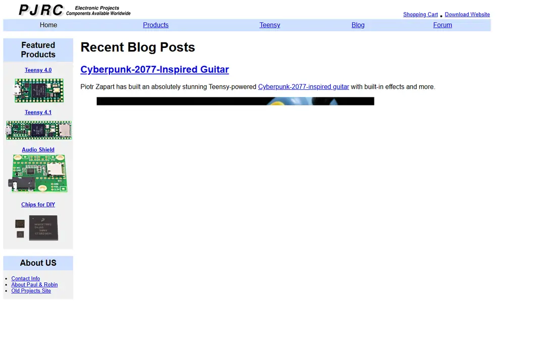 Teensy 4.1 homepage