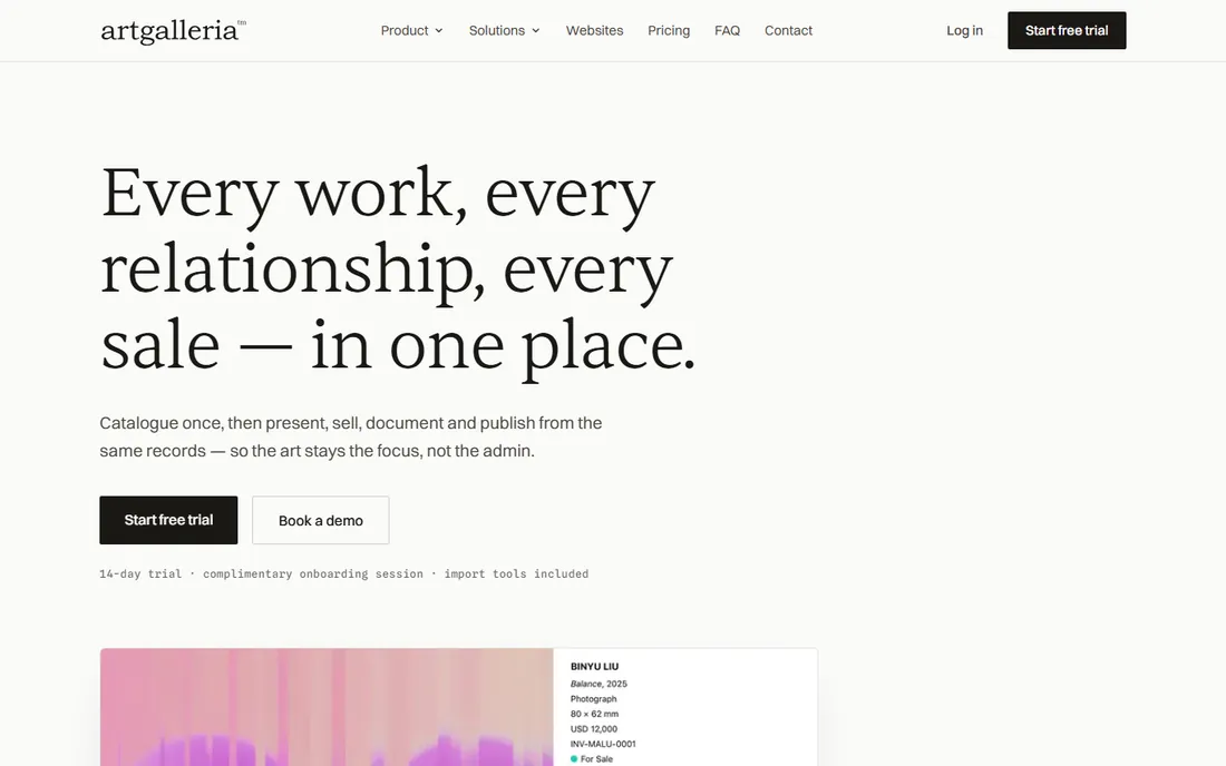 Art Galleria homepage