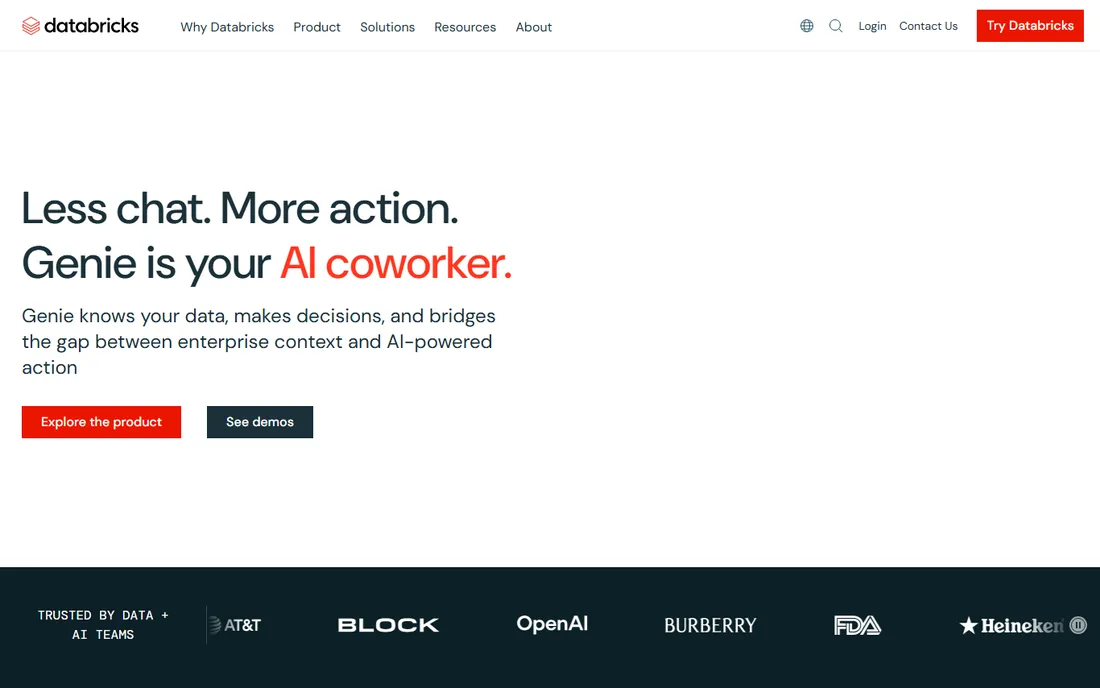 Databricks homepage
