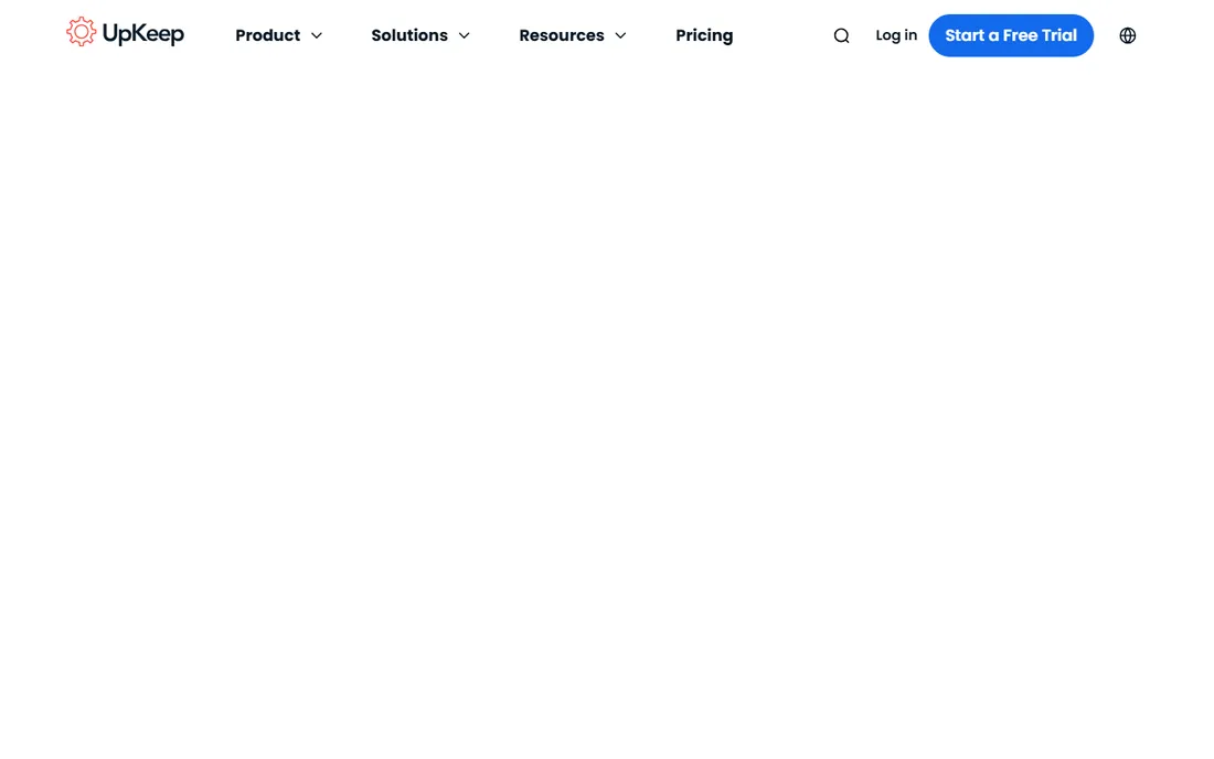UpKeep homepage
