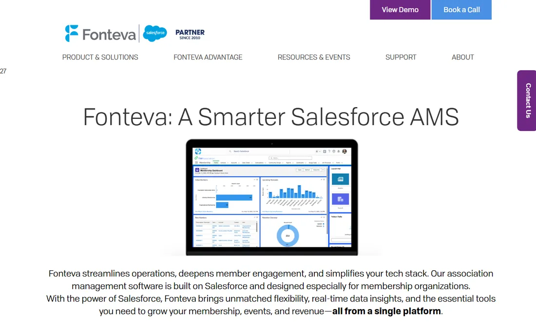 Fonteva homepage
