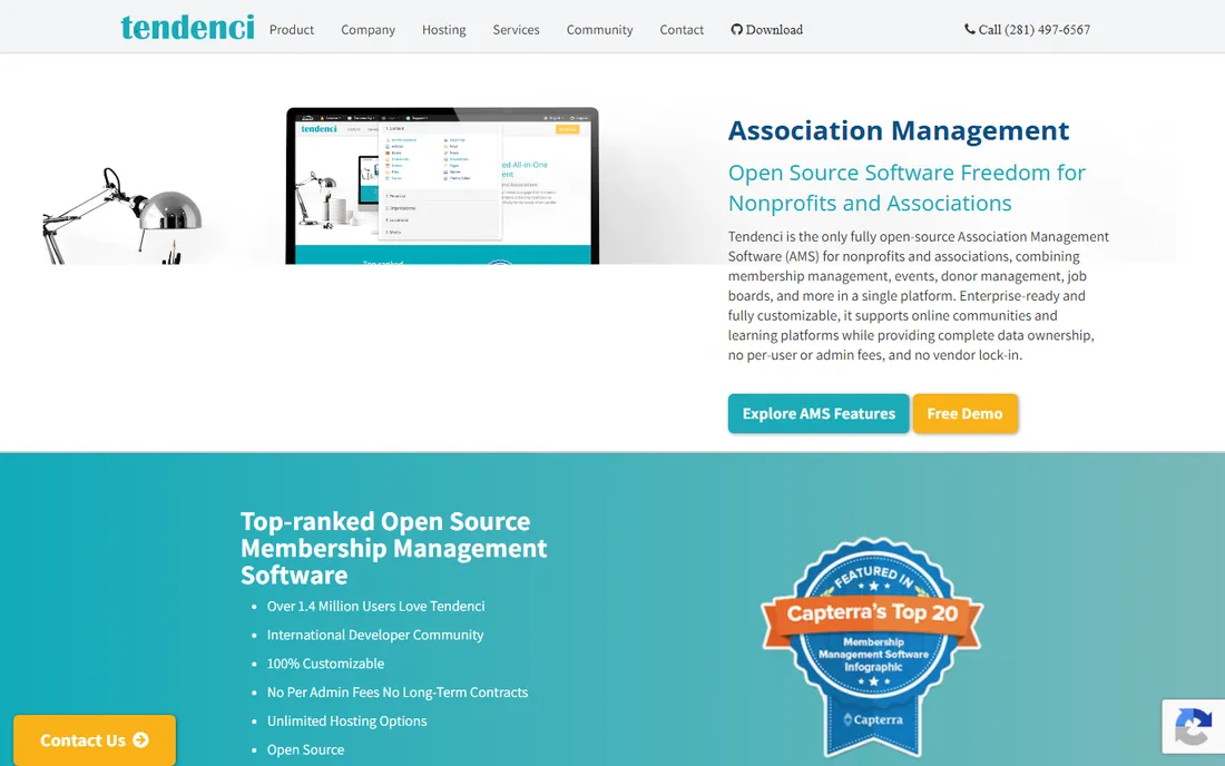 Tendenci homepage