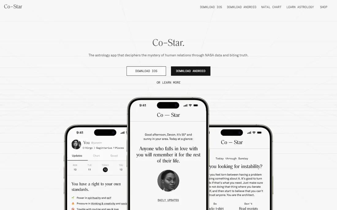 Co-Star homepage