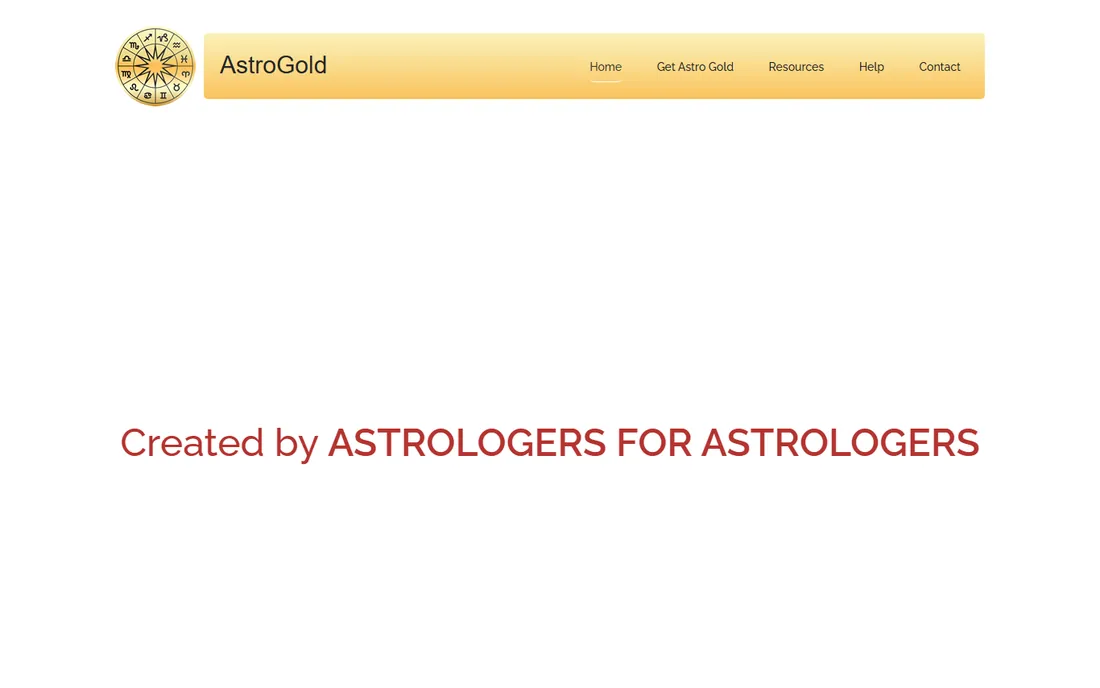 Astro Gold homepage