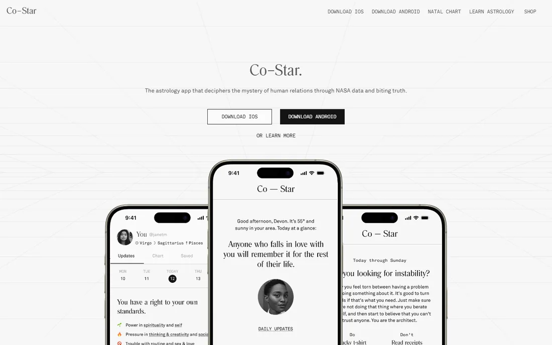 Co-Star homepage