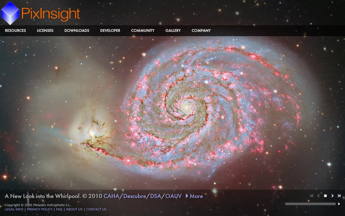 PixInsight homepage