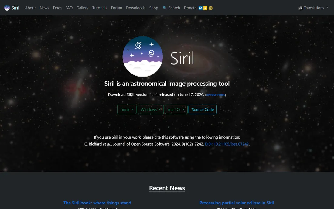 Siril homepage
