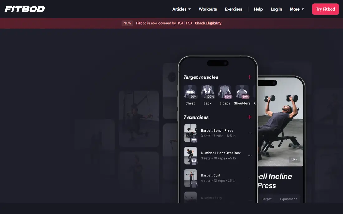 Fitbod homepage