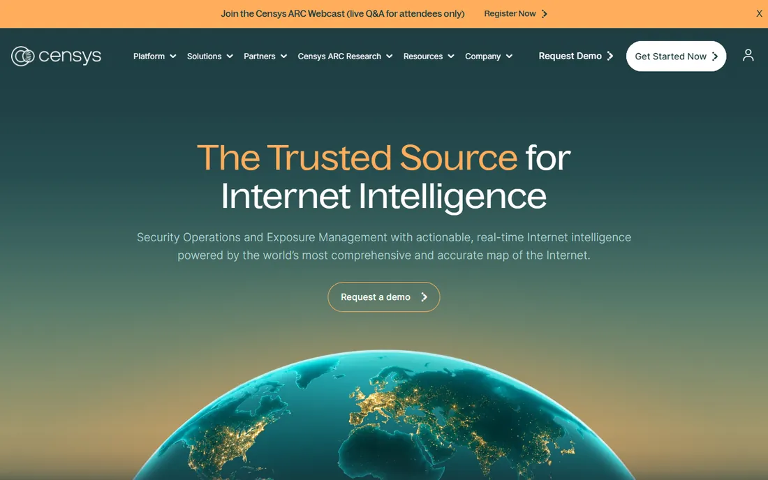 Censys ASM homepage