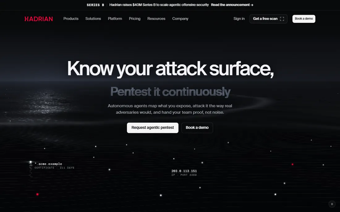 Hadrian homepage