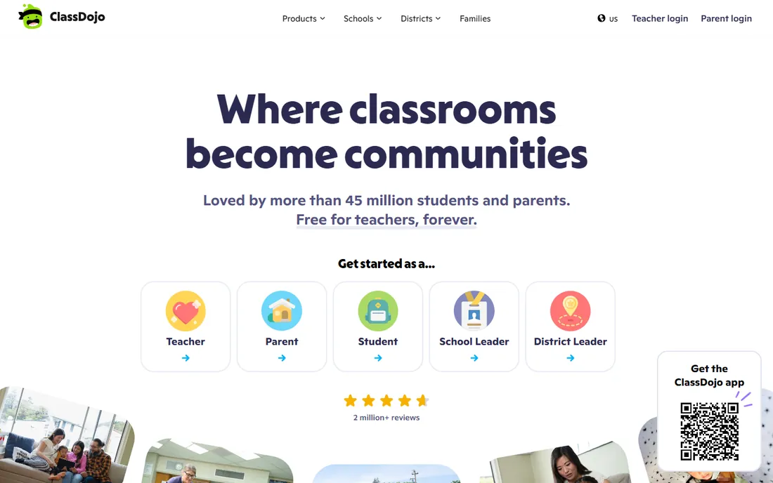 ClassDojo homepage