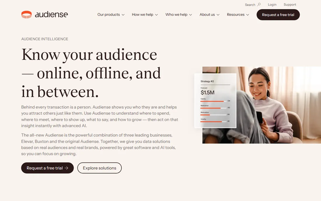 Audiense homepage