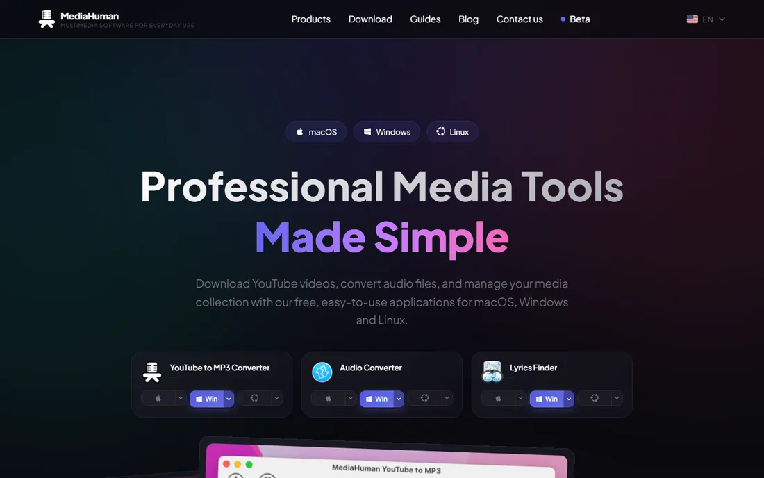 MediaHuman Audio Converter homepage
