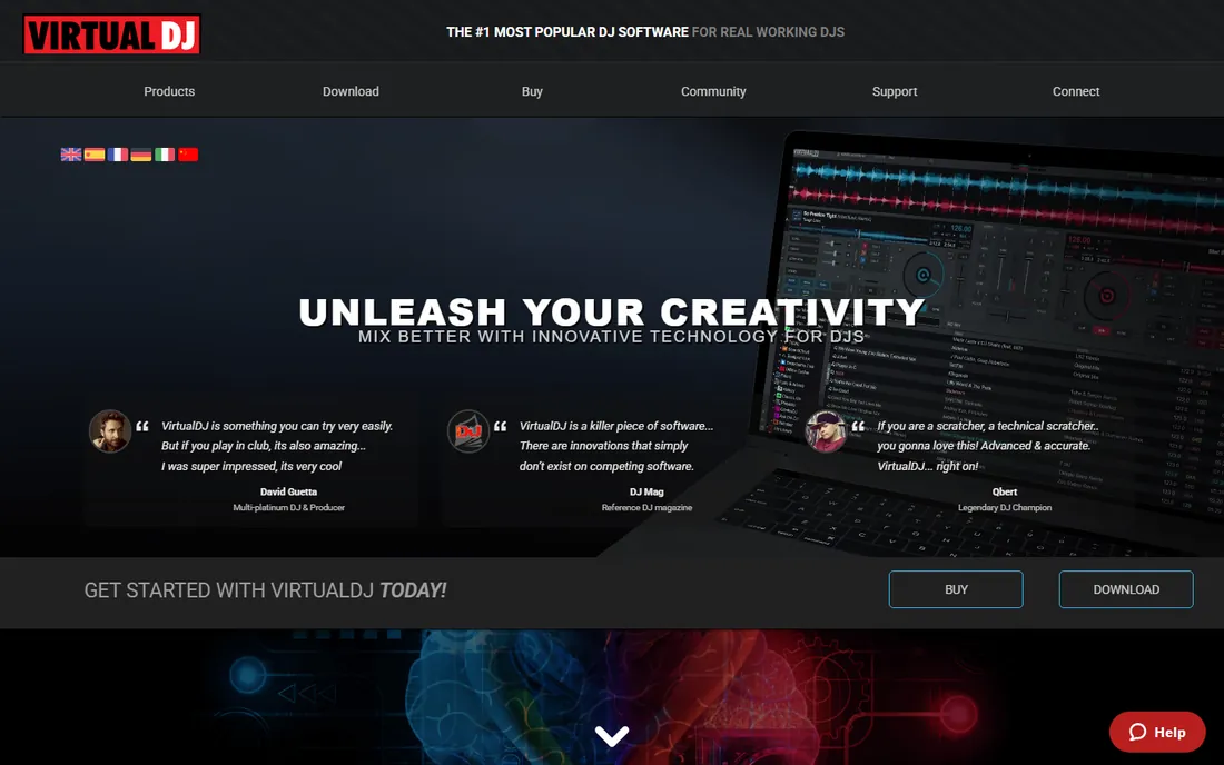 VirtualDJ homepage