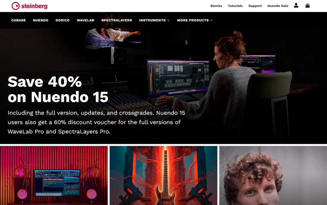 Cubase homepage
