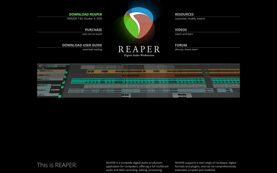 Reaper homepage