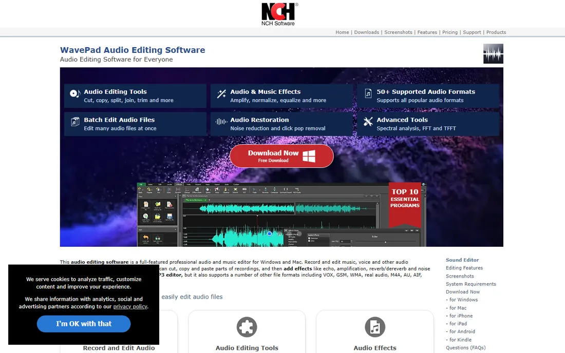 WavePad homepage