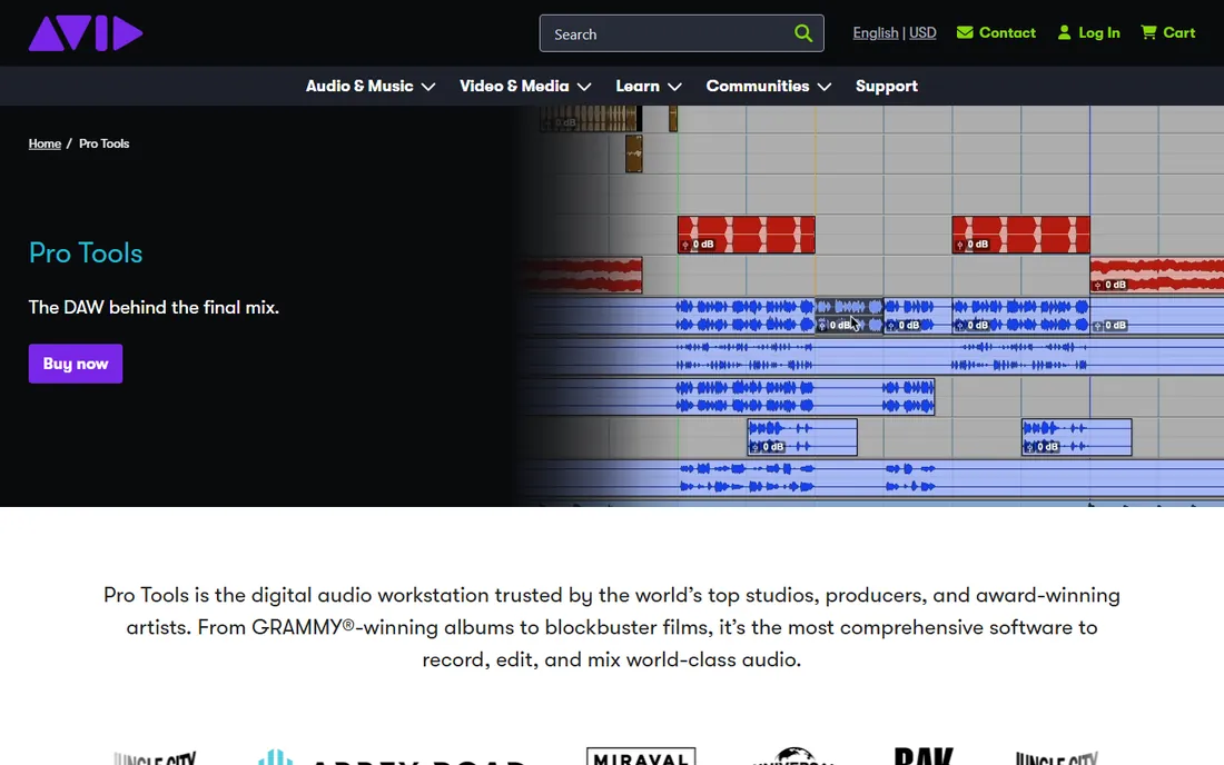Pro Tools homepage