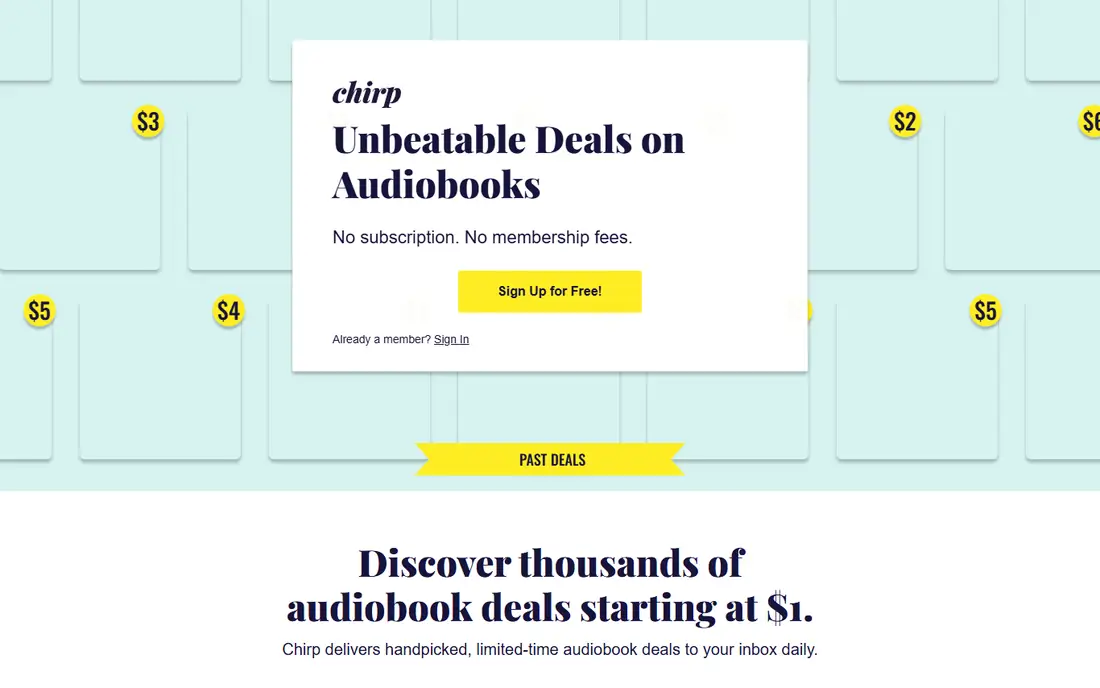 Chirp homepage