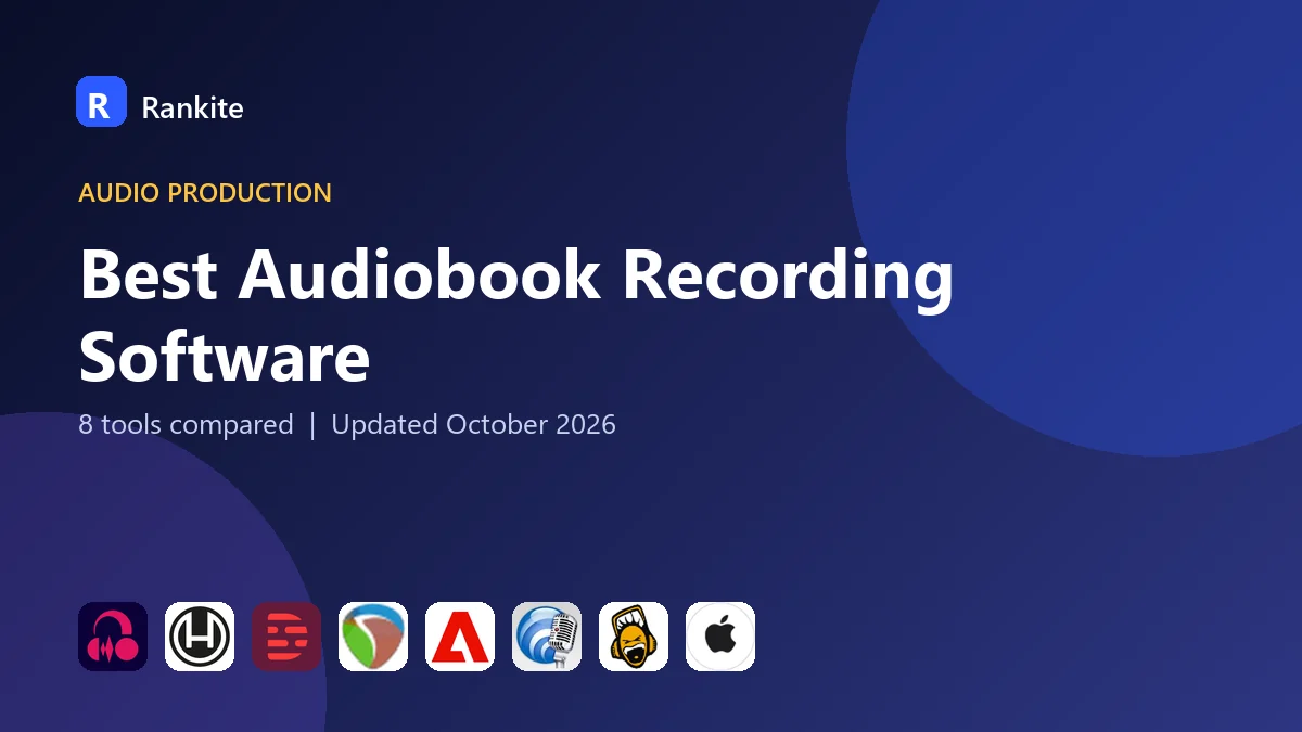 Best Audiobook Recording Software in 2026: 8 Tools Compared