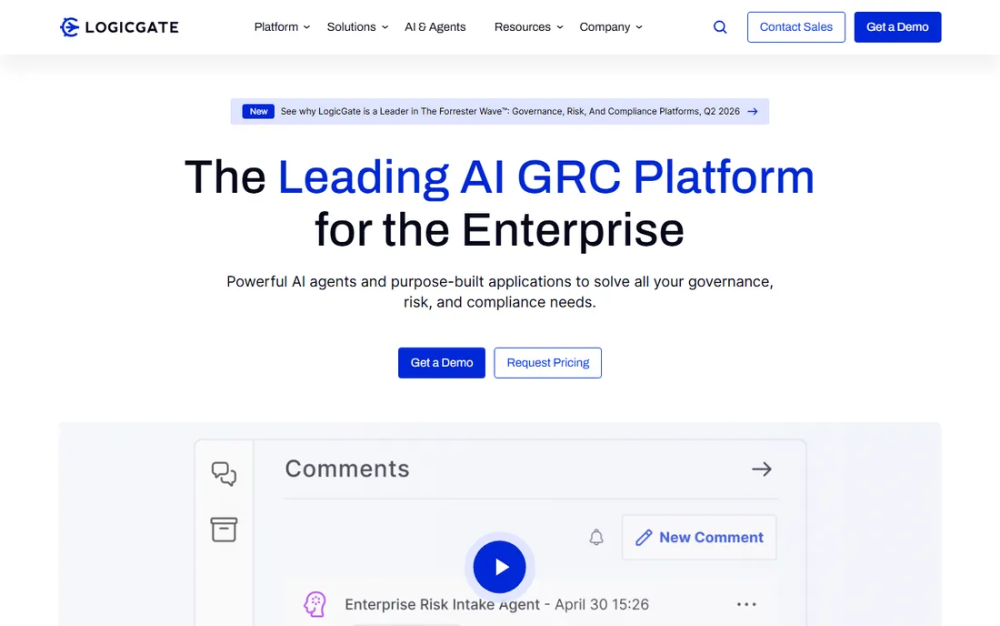 LogicGate homepage