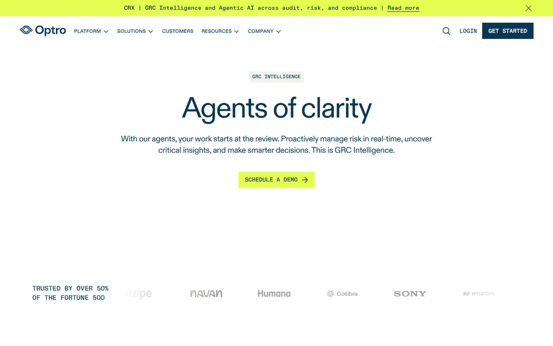 Optro homepage
