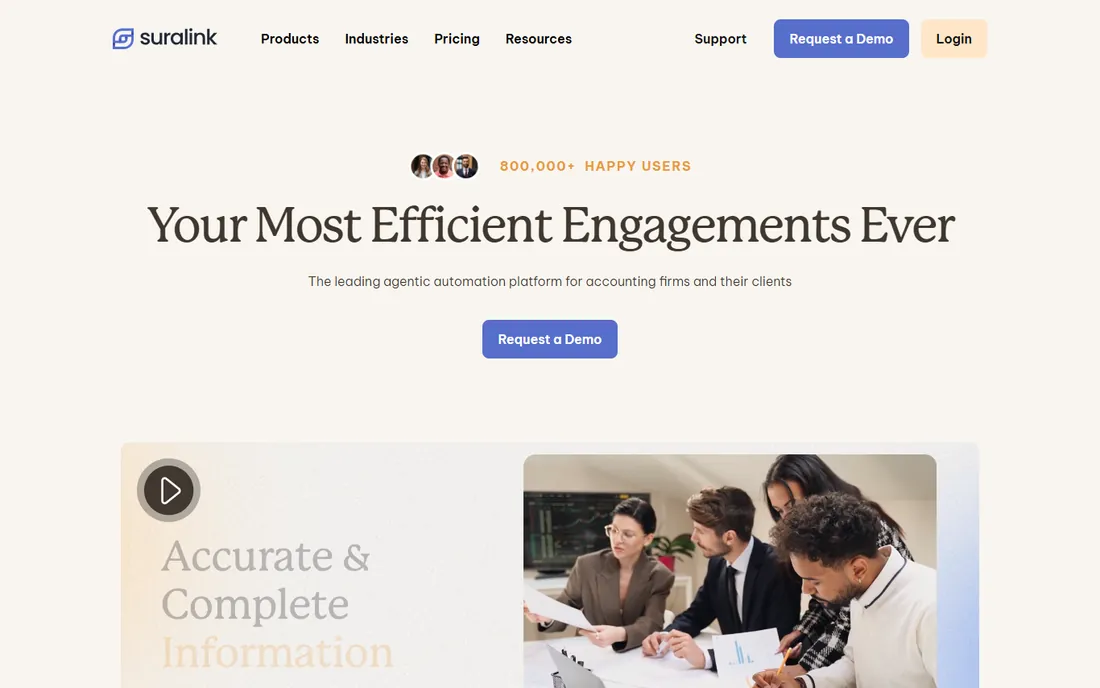 Suralink homepage