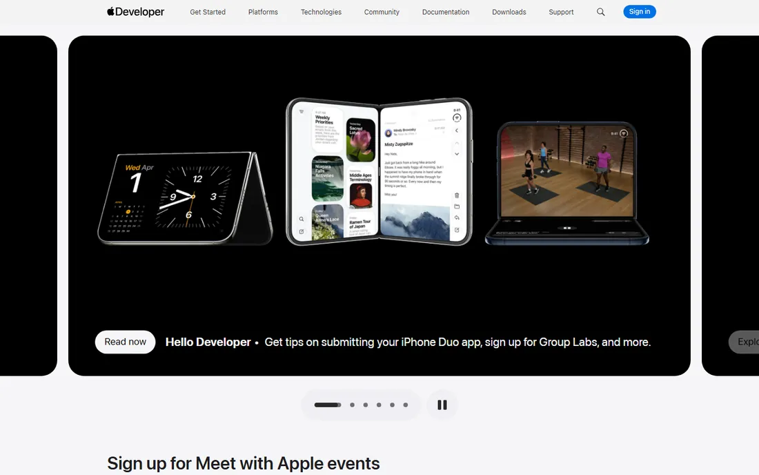 Apple ARKit homepage