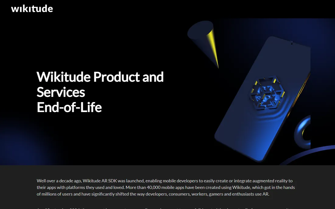 Wikitude homepage